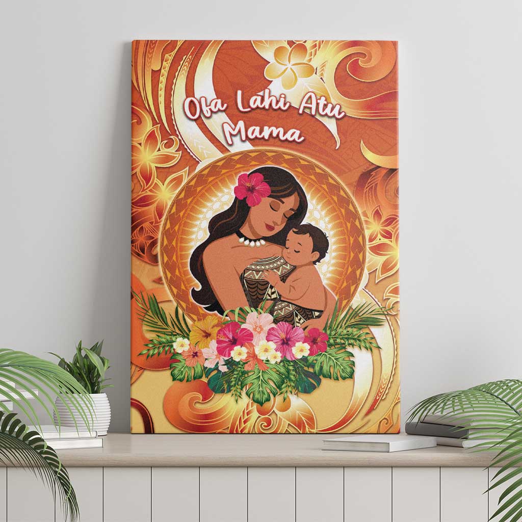 Tonga Mother's Day Canvas Wall Art I Love You Mom
