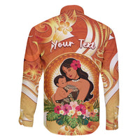 Personalised Tonga Mother's Day Family Matching Short Sleeve Bodycon Dress and Hawaiian Shirt I Love You Mom