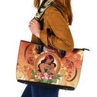 Tonga Mother's Day Leather Tote Bag I Love You Mom