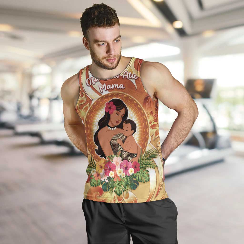 Personalised Tonga Mother's Day Men Tank Top I Love You Mom