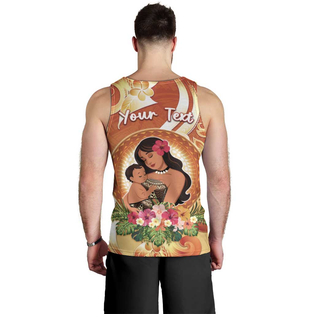 Personalised Tonga Mother's Day Men Tank Top I Love You Mom