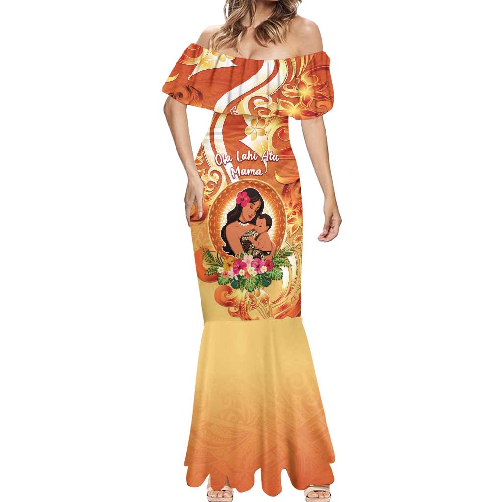 Personalised Tonga Mother's Day Mermaid Dress I Love You Mom