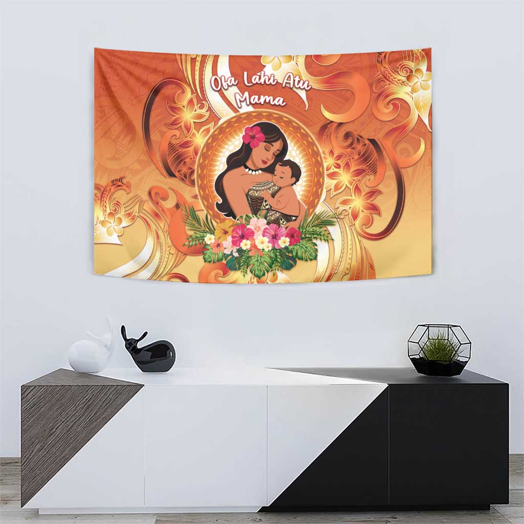 Tonga Mother's Day Tapestry I Love You Mom DT04 - Polynesian Pride