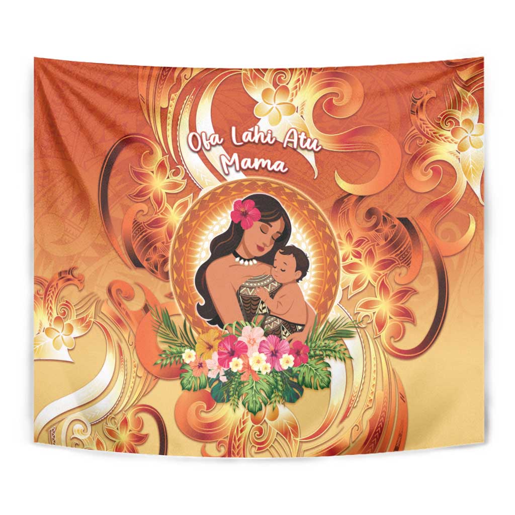 Tonga Mother's Day Tapestry I Love You Mom DT04 - Polynesian Pride