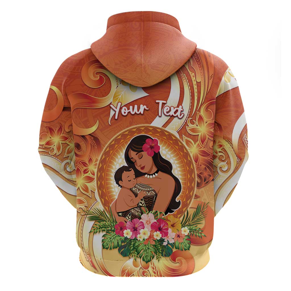 Personalised Tonga Mother's Day Zip Hoodie I Love You Mom DT04 - Polynesian Pride