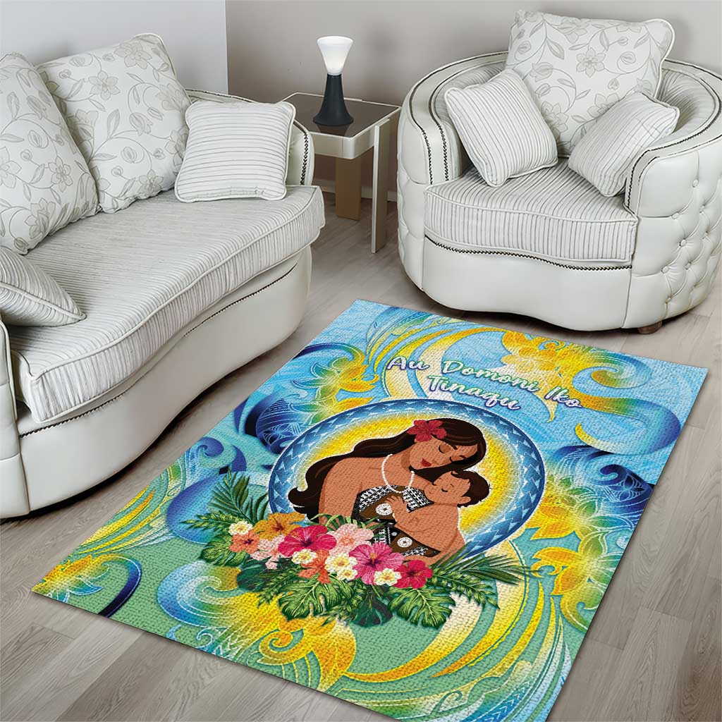 Fiji Mother's Day Area Rug I Love You Mom