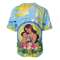 Personalised Fiji Mother's Day Baseball Jersey I Love You Mom DT04 - Polynesian Pride