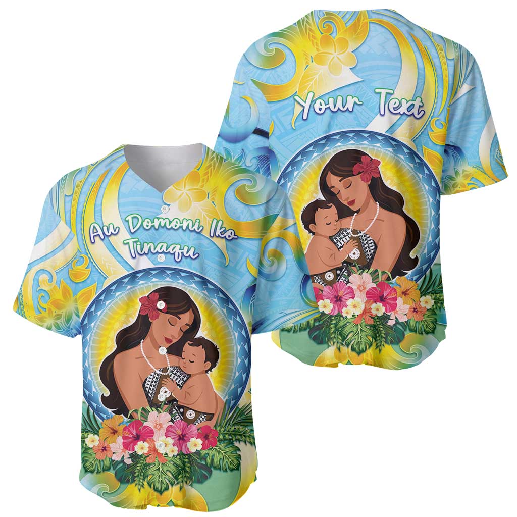 Personalised Fiji Mother's Day Baseball Jersey I Love You Mom DT04 - Polynesian Pride