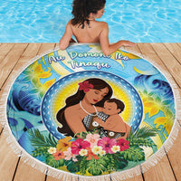Fiji Mother's Day Beach Blanket I Love You Mom DT04 - Polynesian Pride
