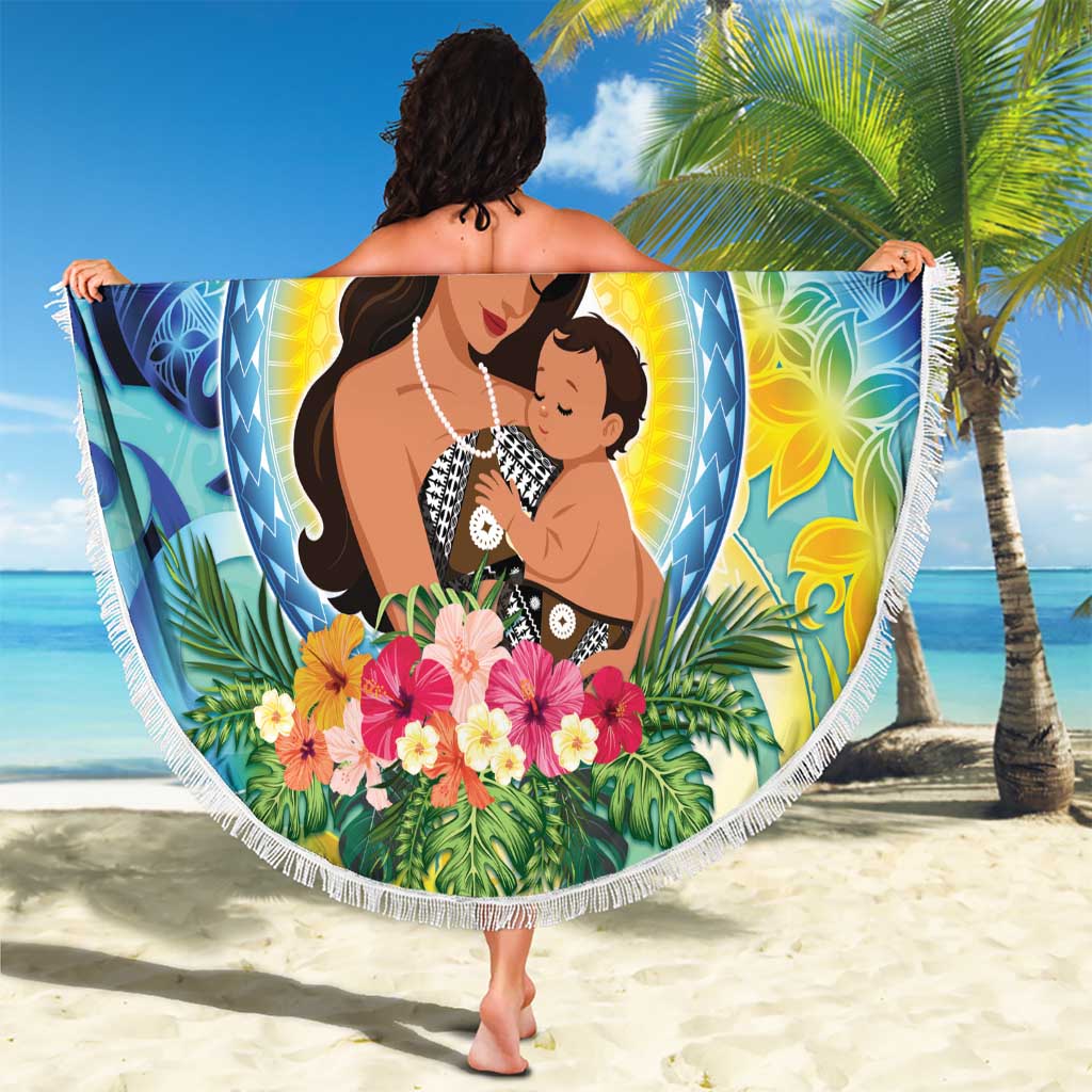 Fiji Mother's Day Beach Blanket I Love You Mom DT04 - Polynesian Pride