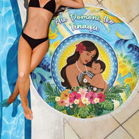 Fiji Mother's Day Beach Blanket I Love You Mom DT04 - Polynesian Pride
