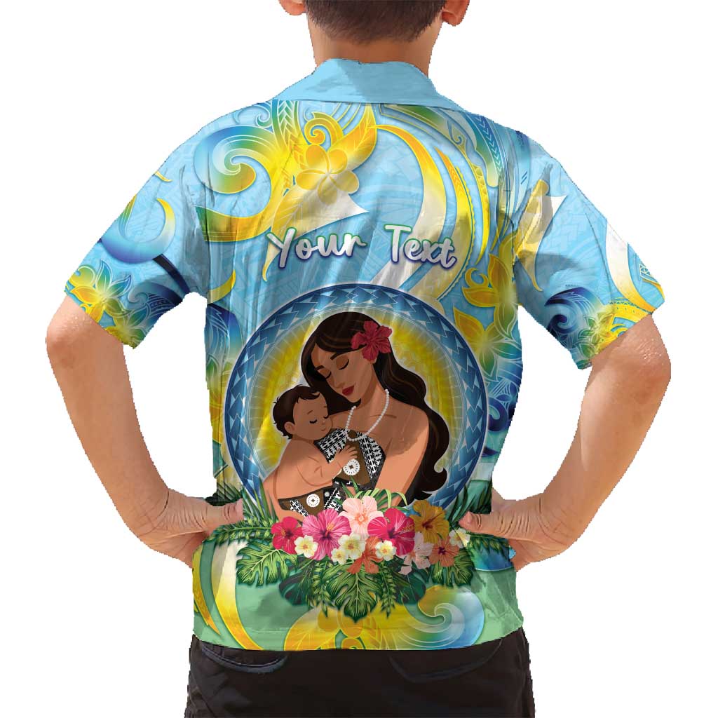 Personalised Fiji Mother's Day Family Matching Puletasi and Hawaiian Shirt I Love You Mom
