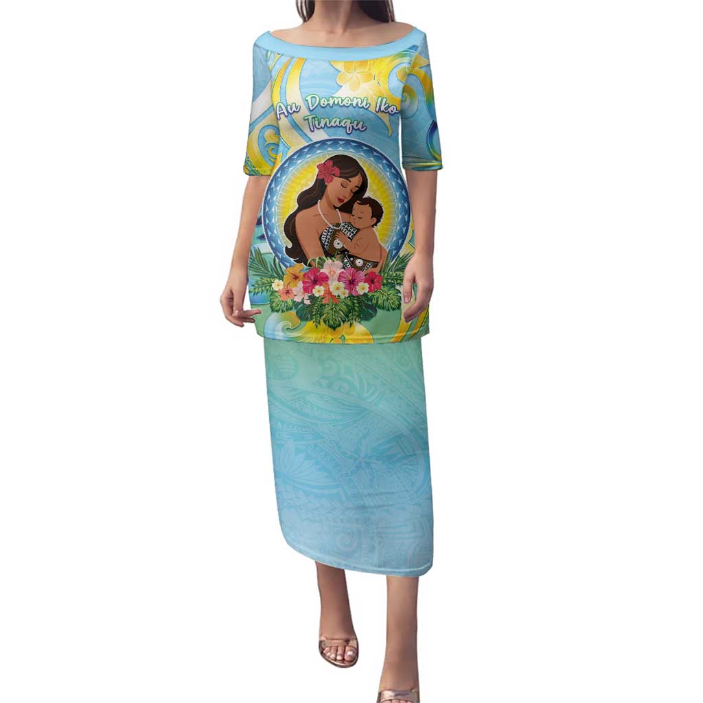 Personalised Fiji Mother's Day Family Matching Puletasi and Hawaiian Shirt I Love You Mom