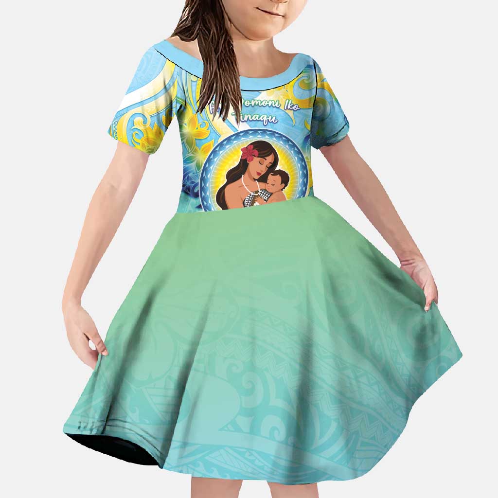 Personalised Fiji Mother's Day Family Matching Summer Maxi Dress and Hawaiian Shirt I Love You Mom