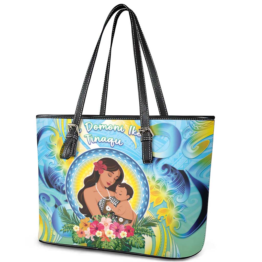 Fiji Mother's Day Leather Tote Bag I Love You Mom