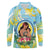 Personalised Fiji Mother's Day Long Sleeve Polo Shirt I Love You Mom