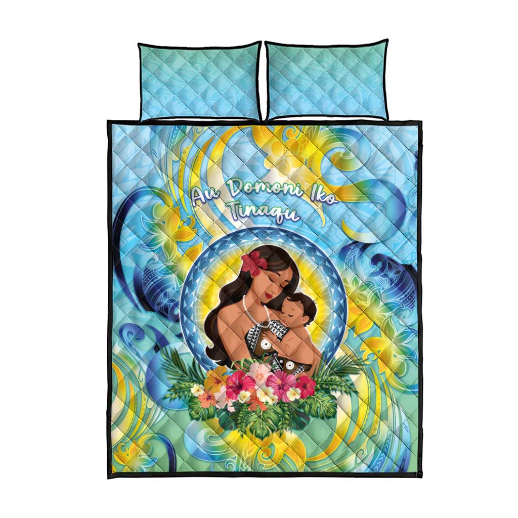 Fiji Mother's Day Quilt Bed Set I Love You Mom