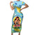 Personalised Fiji Mother's Day Short Sleeve Bodycon Dress I Love You Mom