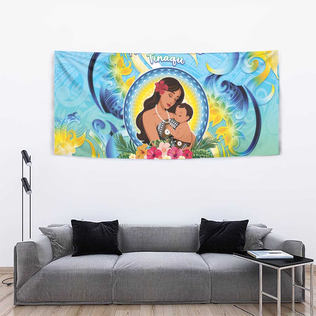 Fiji Mother's Day Tapestry I Love You Mom DT04 - Polynesian Pride