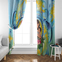 Fiji Mother's Day Window Curtain I Love You Mom