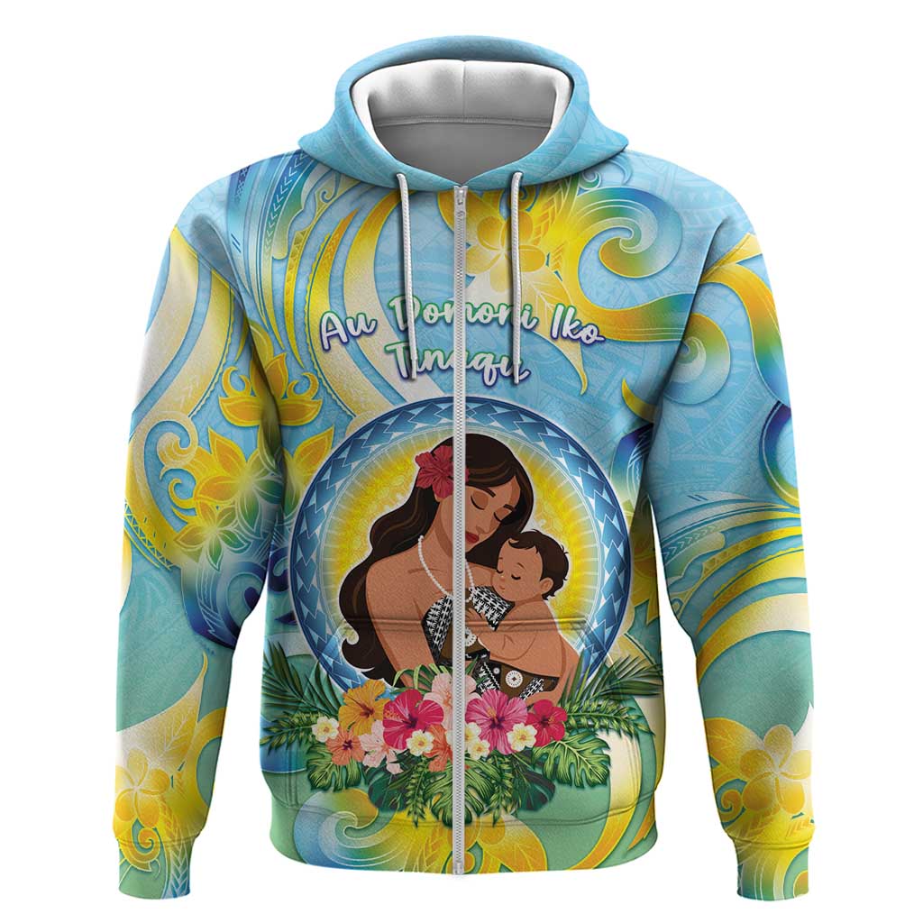 Personalised Fiji Mother's Day Zip Hoodie I Love You Mom