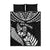 New Zealand Rugby Quilt Bed Set Silver Fern Maori Pattern