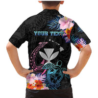 Personalised Hawaii Family Matching Mermaid Dress and Hawaiian Shirt Kanaka Maoli With Fish Hook