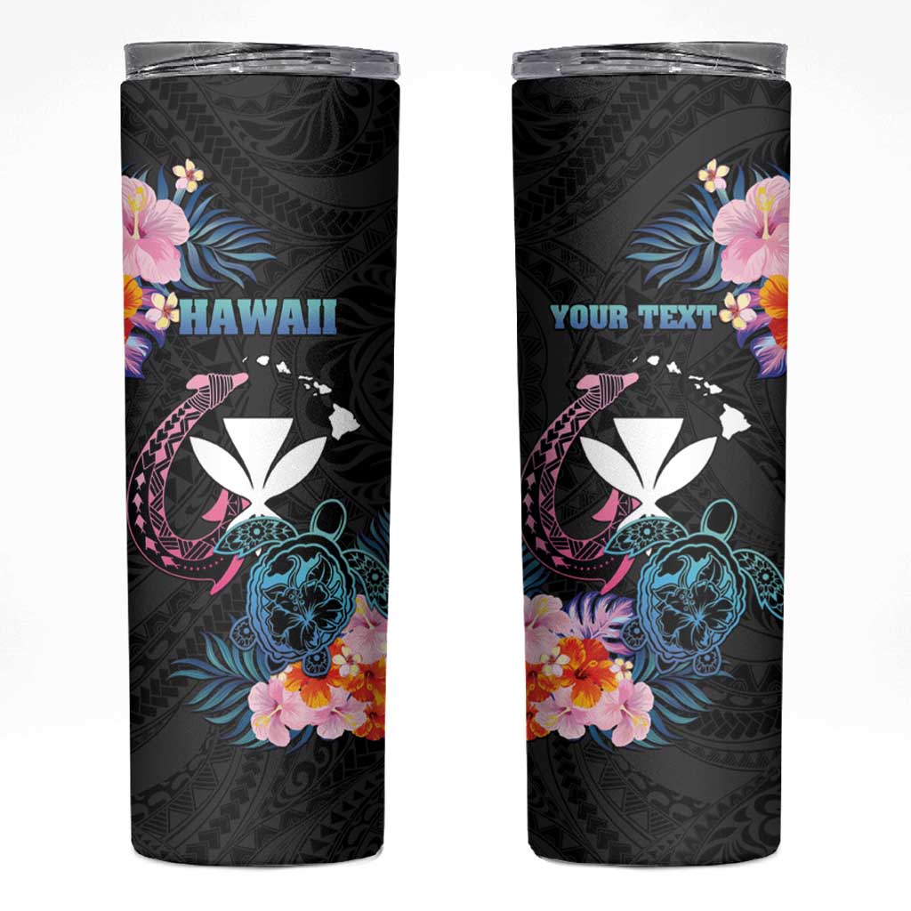 Personalised Hawaii Skinny Tumbler Kanaka Maoli With Fish Hook