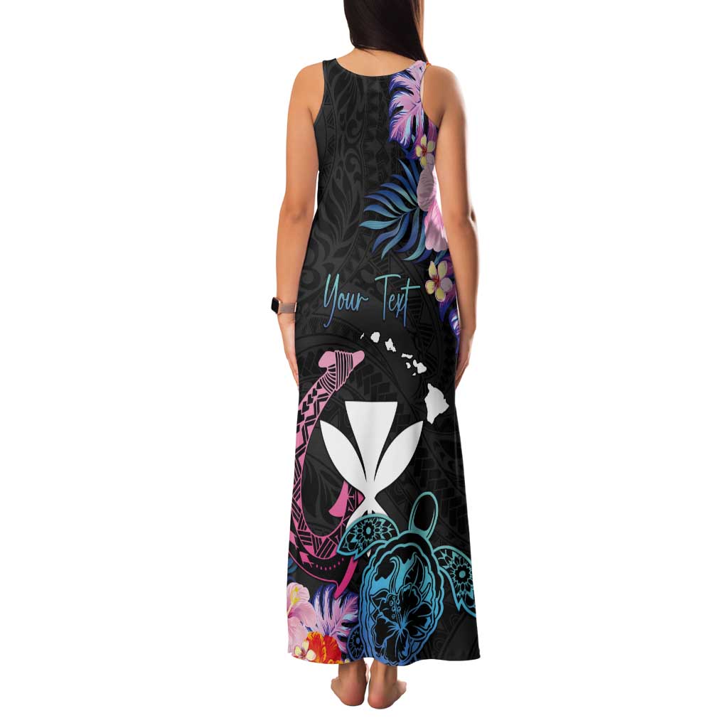 Personalised Hawaii Tank Maxi Dress Kanaka Maoli With Fish Hook