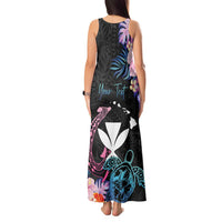 Personalised Hawaii Tank Maxi Dress Kanaka Maoli With Fish Hook