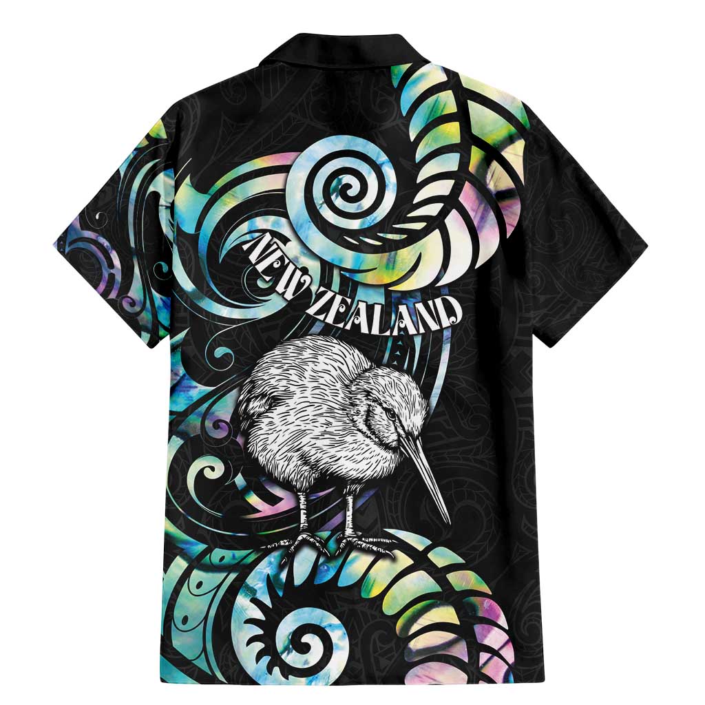 New Zealand Kiwi Bird Family Matching Mermaid Dress and Hawaiian Shirt Silver Fern Koru Paua Shell