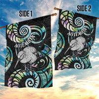 New Zealand Kiwi Bird Garden Flag Silver Fern Koru Paua Shell