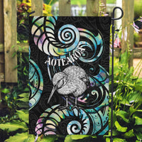 New Zealand Kiwi Bird Garden Flag Silver Fern Koru Paua Shell