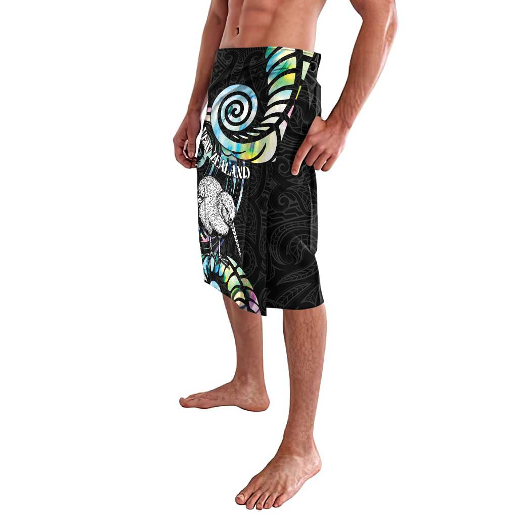 New Zealand Kiwi Bird Lavalava Silver Fern Koru Paua Shell