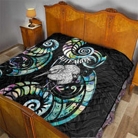 New Zealand Kiwi Bird Quilt Silver Fern Koru Paua Shell