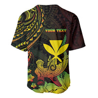 Personalised Hawaii Baseball Jersey Kanaka Maoli With Hammerhead Shark