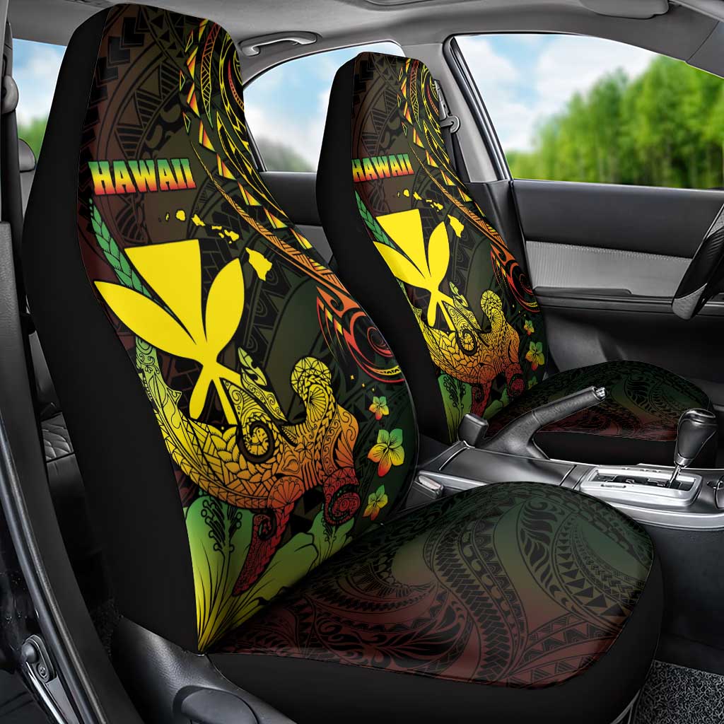 Hawaii Car Seat Cover Kanaka Maoli With Hammerhead Shark