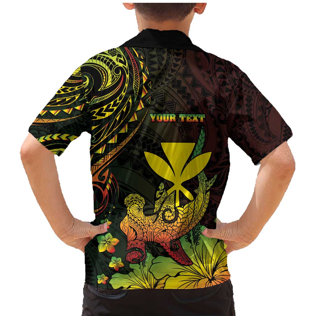 Personalised Hawaii Family Matching Mermaid Dress and Hawaiian Shirt Kanaka Maoli With Hammerhead Shark