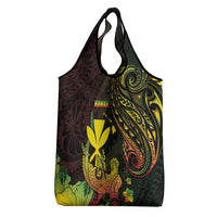 Hawaii Grocery Bag Kanaka Maoli With Hammerhead Shark