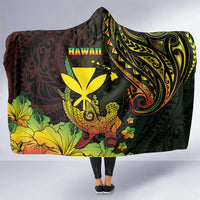 Hawaii Hooded Blanket Kanaka Maoli With Hammerhead Shark