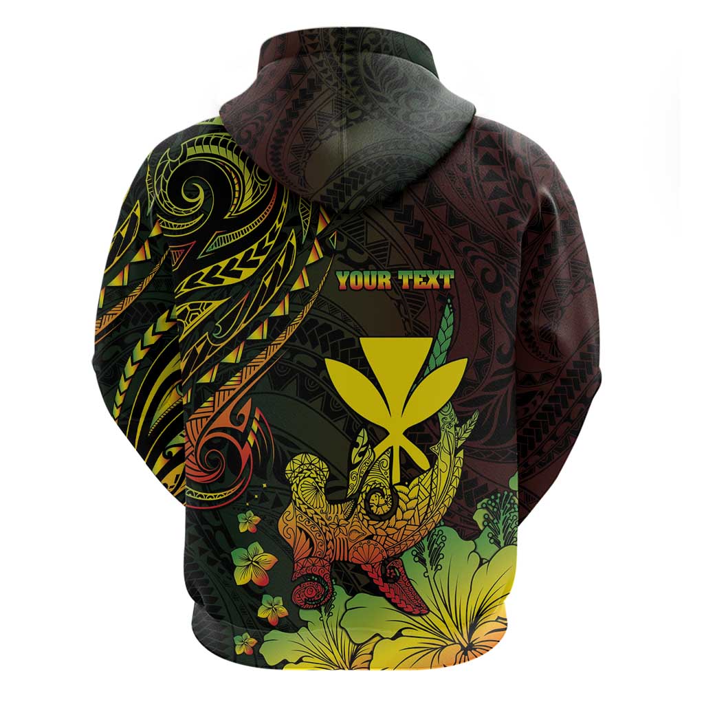 Personalised Hawaii Hoodie Kanaka Maoli With Hammerhead Shark DT04 - Polynesian Pride