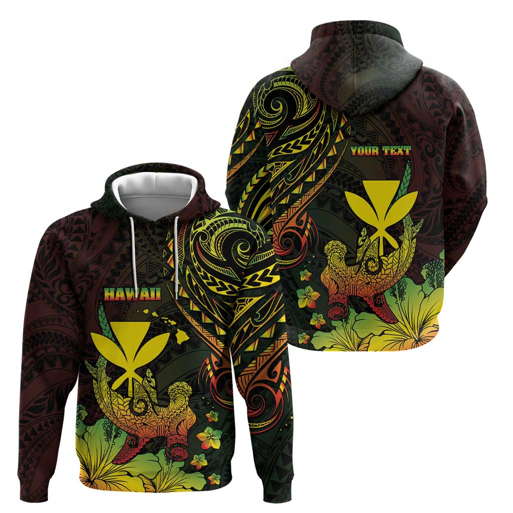 Personalised Hawaii Hoodie Kanaka Maoli With Hammerhead Shark DT04 - Polynesian Pride