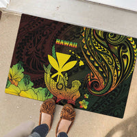 Hawaii Rubber Doormat Kanaka Maoli With Hammerhead Shark