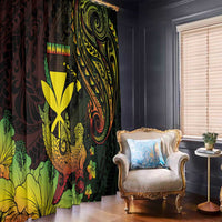 Hawaii Window Curtain Kanaka Maoli With Hammerhead Shark