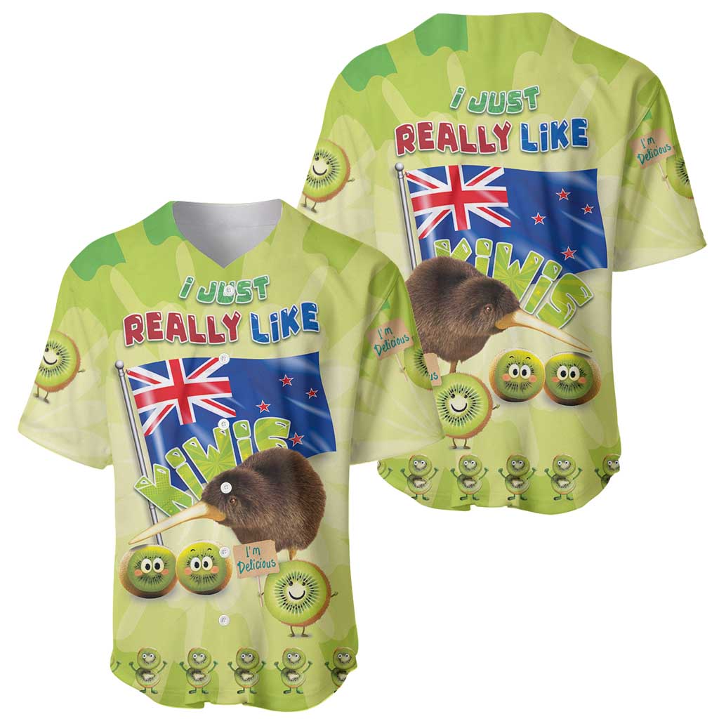 New Zealand Kiwi Baseball Jersey I Just Really Like Kiwis DT04 - Polynesian Pride