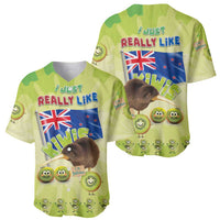 New Zealand Kiwi Baseball Jersey I Just Really Like Kiwis DT04 - Polynesian Pride