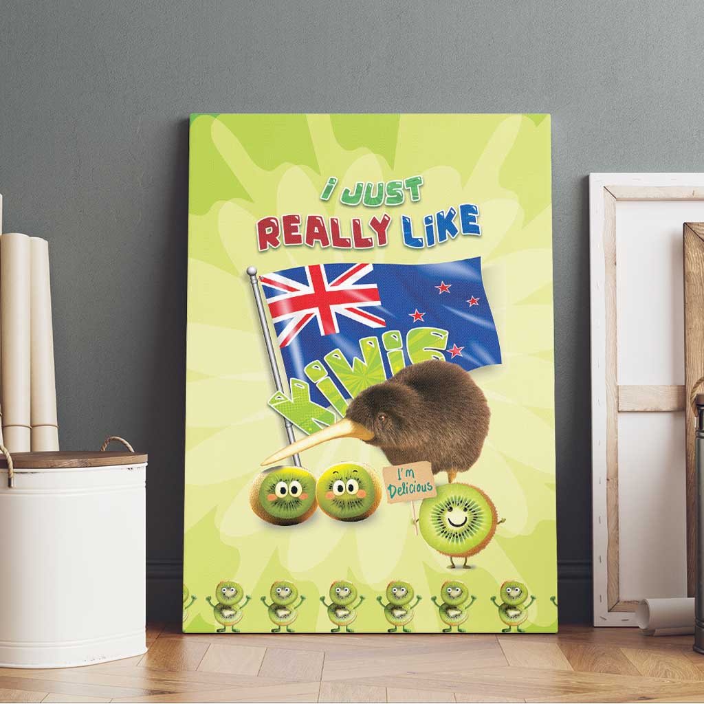 New Zealand Kiwi Canvas Wall Art I Just Really Like Kiwis