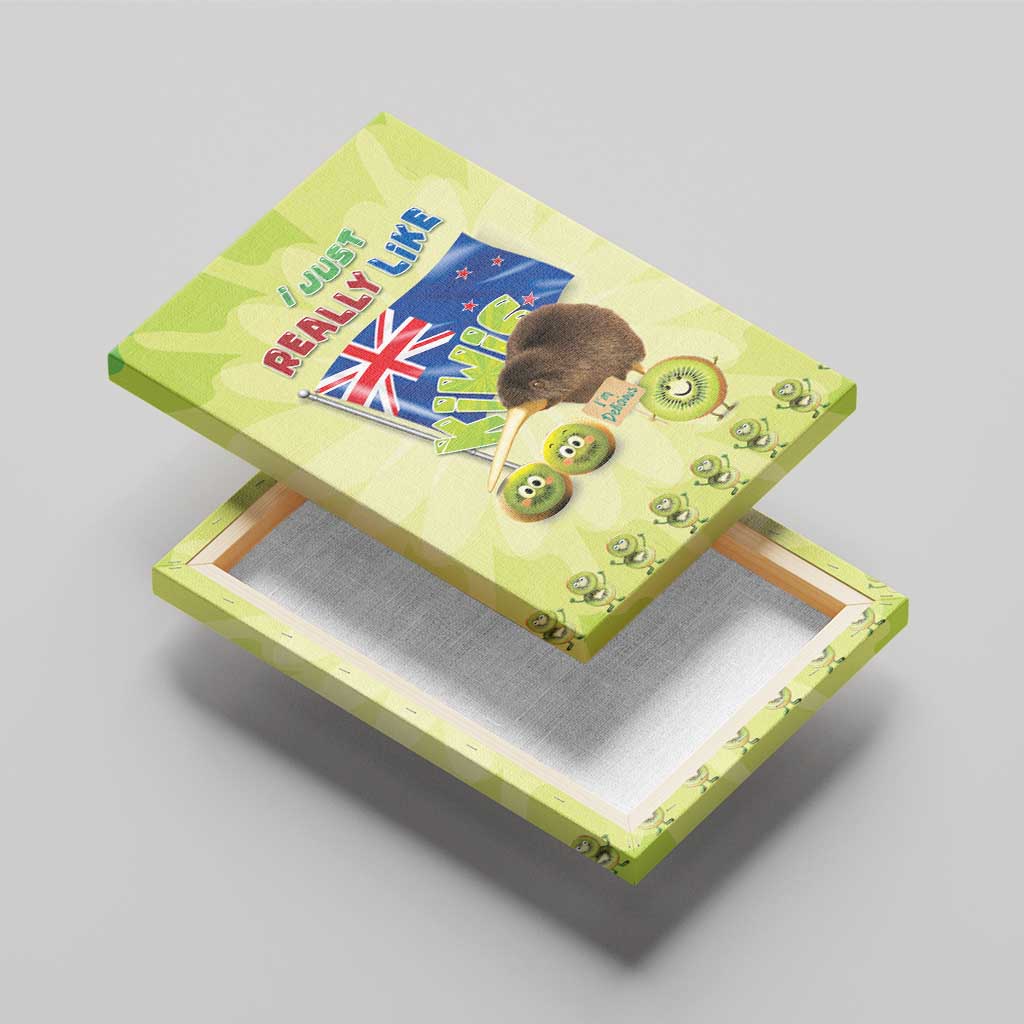 New Zealand Kiwi Canvas Wall Art I Just Really Like Kiwis