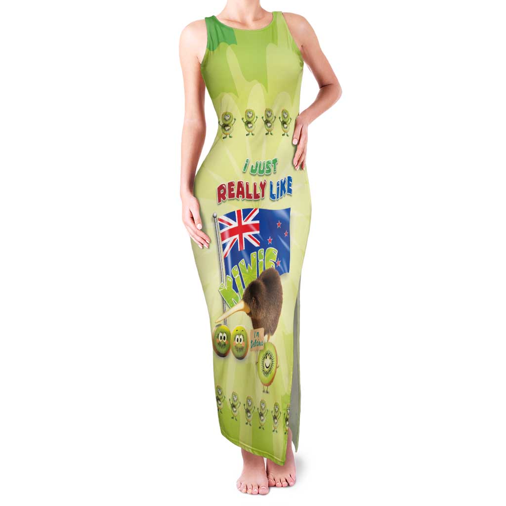New Zealand Kiwi Family Matching Tank Maxi Dress and Hawaiian Shirt I Just Really Like Kiwis