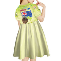 New Zealand Kiwi Kid Short Sleeve Dress I Just Really Like Kiwis